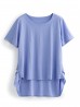 Perfect Soft High- low Short-Sleeve Blouse